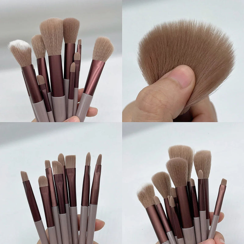 13 PÇS Conjunto de pincéis de maquiagem, Sombra, Base, Blush