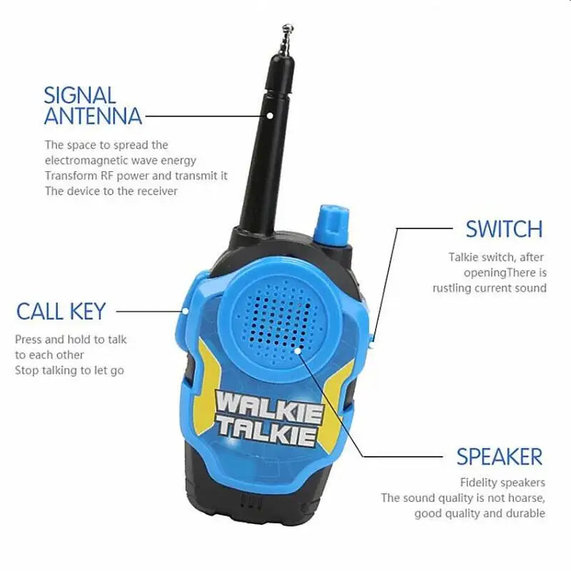 Walkie Talkie Brinquedo Infantil, Alcance 30 a 50m