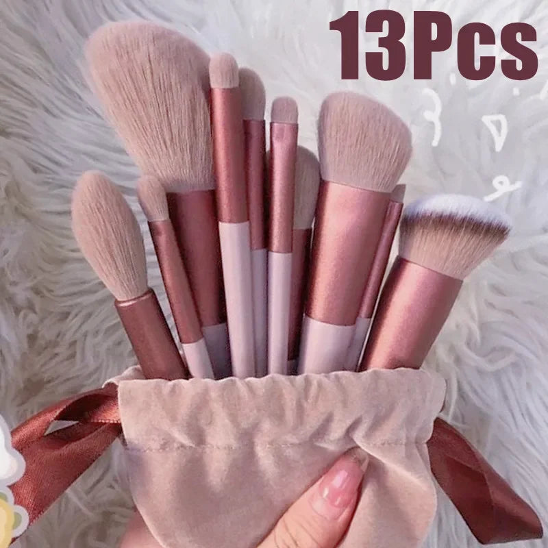 13 PÇS Conjunto de pincéis de maquiagem, Sombra, Base, Blush